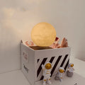 Magnetic levitation moon planet night light floating with LED glow and astronaut figures
