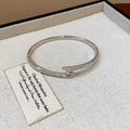 Light luxury genuine gold-plated round zircon bracelet for women on copper base gold colour