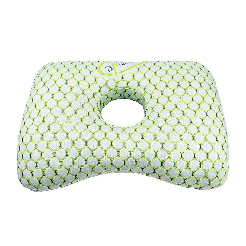 Beauty salon single hole ear pillow measuring 39x28x6cm in new Chinese style with polyester fibre filling.