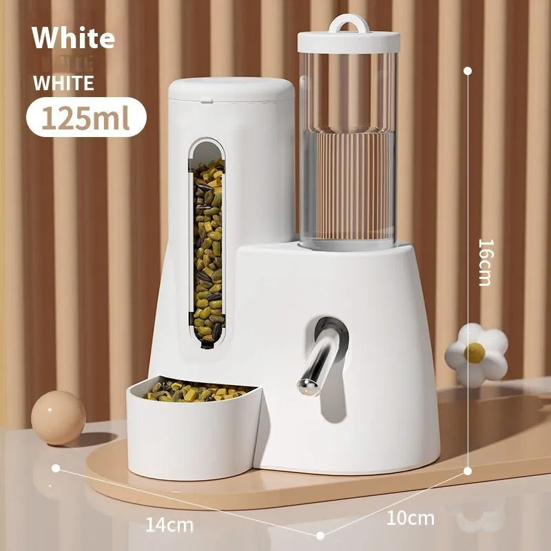 Hamster automatic drinking water feeder and food basin in blue colour