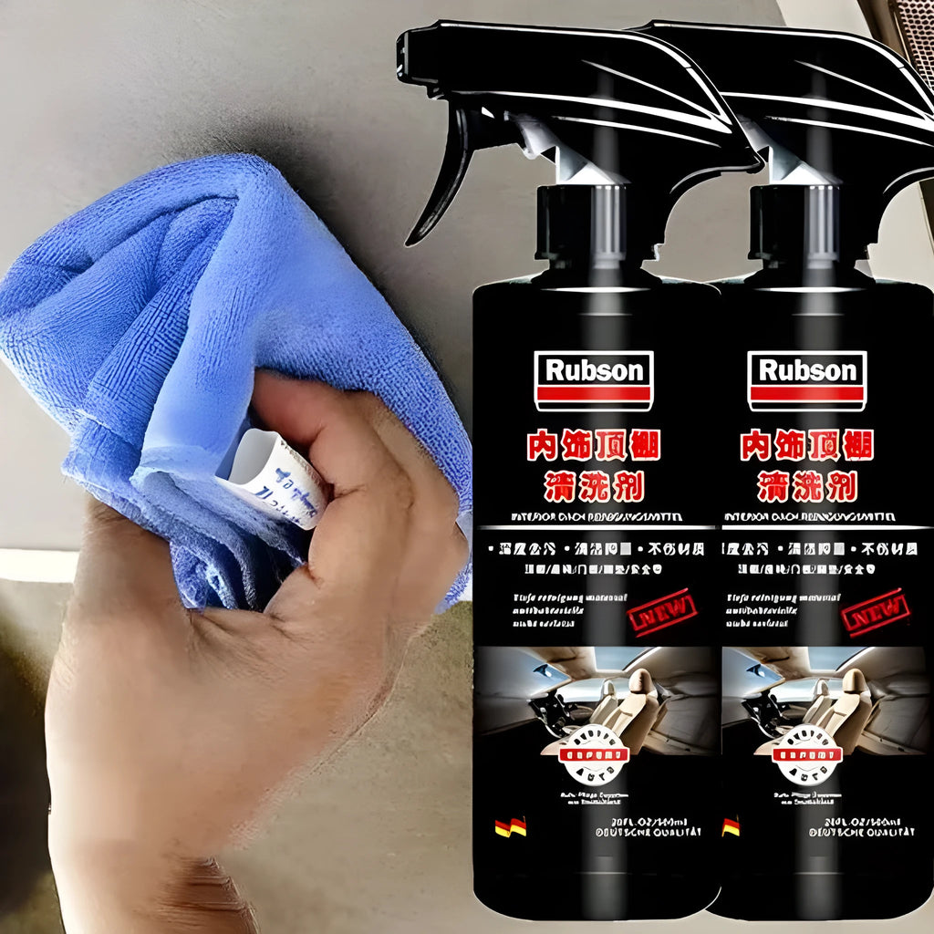 Wash free fabric roof foam cleaner bottle with sponge wipes and towel for car interior cleaning