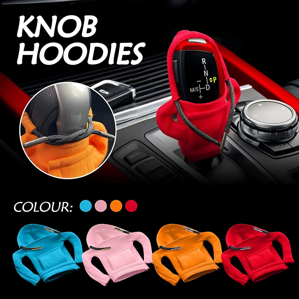 Cloth gear shift knob cover measuring 13cm by 8cm in multiple colour options for vehicle interior