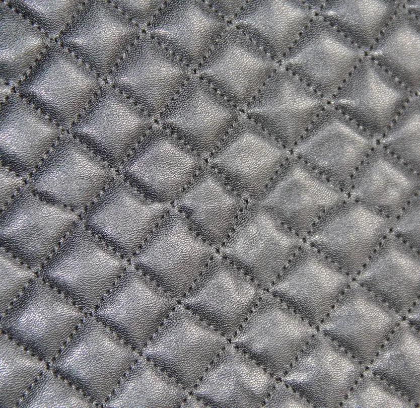 Black quilted PU and polyester fabric universal automotive seat cover