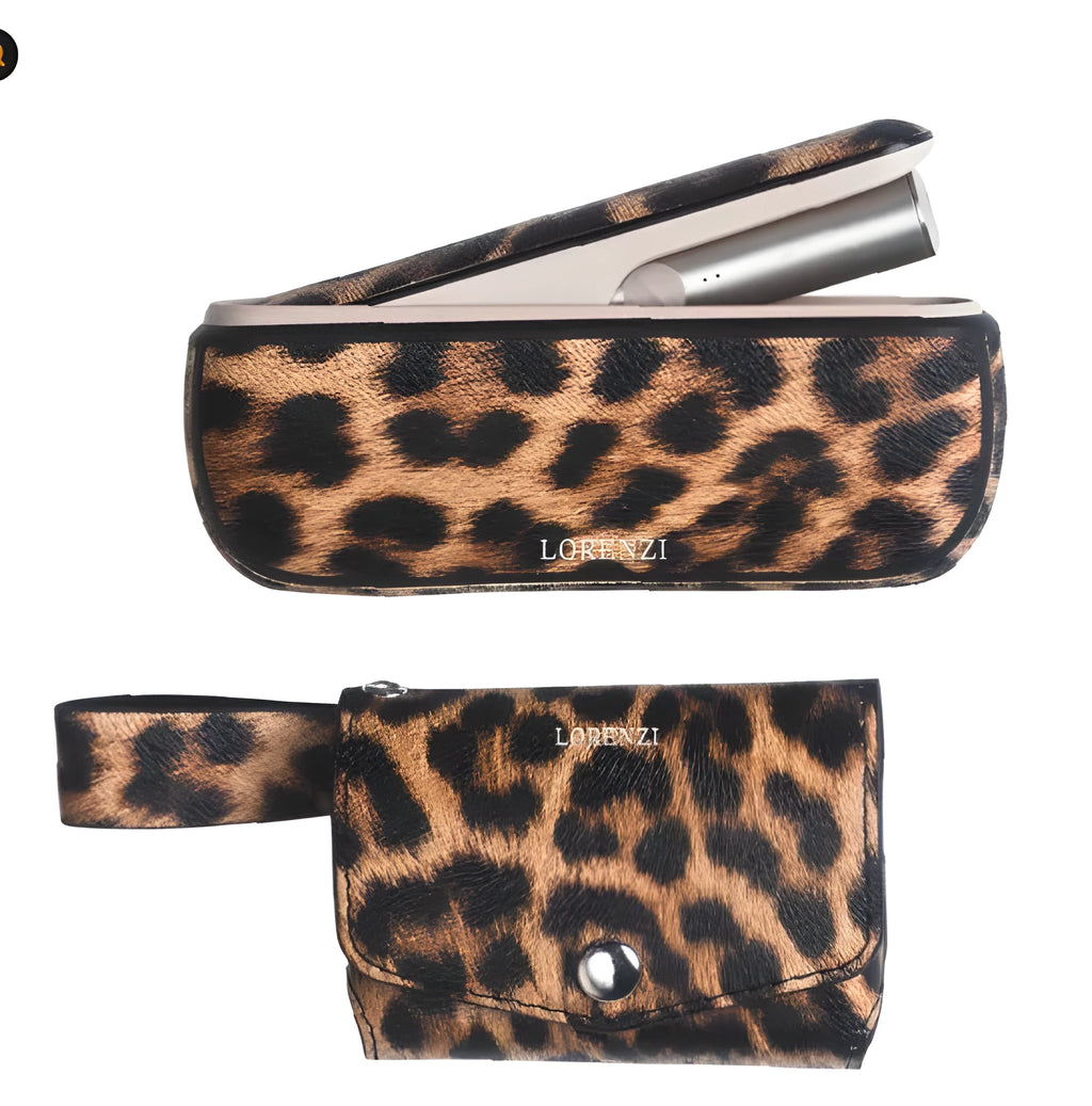 Light luxury storage protective bag in leopard or yellow colour with zipper closure