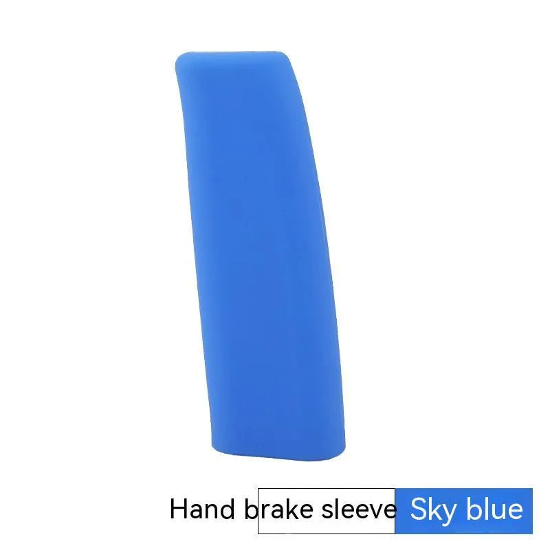 Silicone handbrake sleeve for cars in multiple colours showing 12cm length