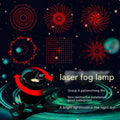 Aluminium vehicle laser fog lamp with adjustable mounting bracket and red laser projection