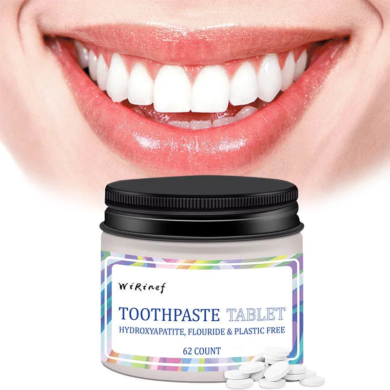 62-piece portable toothpaste tablets in TP19 solid formulation for travel oral hygiene
