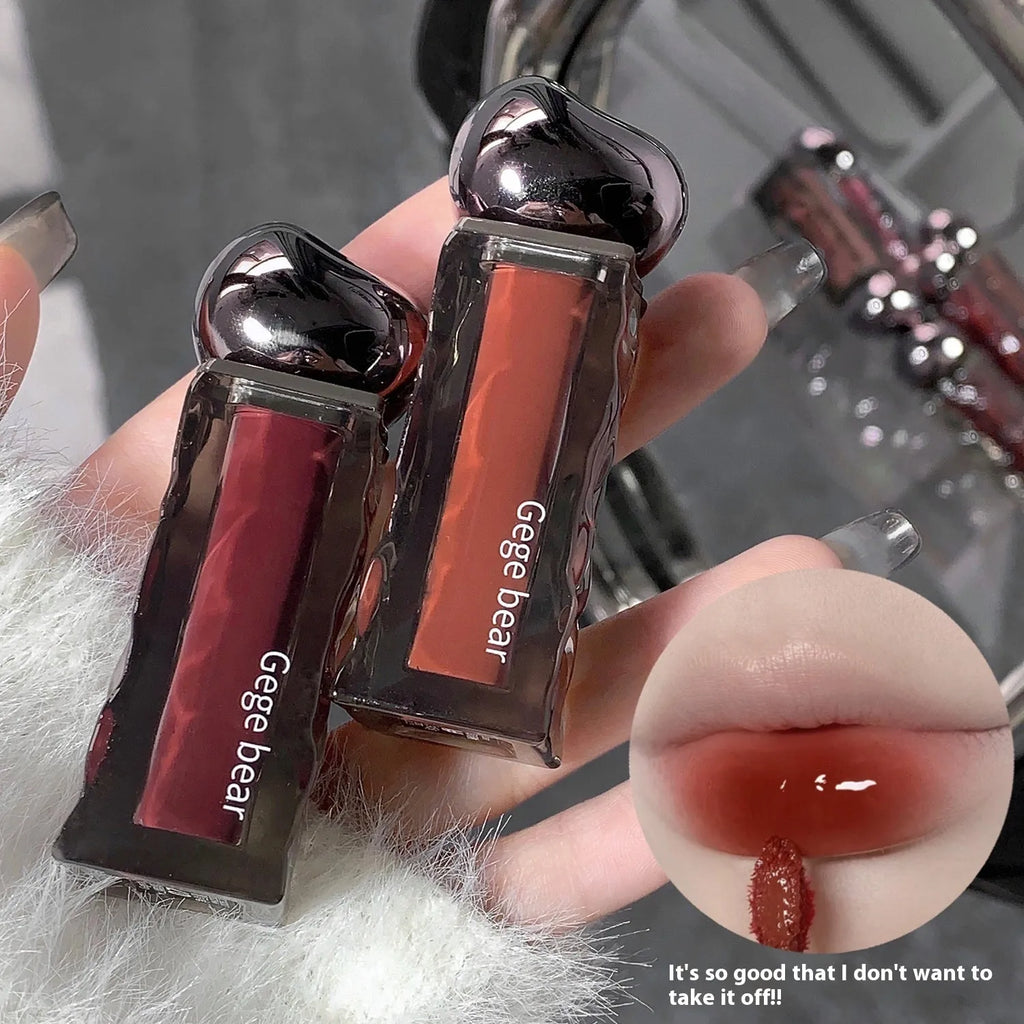 Glacier Lava Lip Lacquer mirror lip gloss with water-light texture in seven colour options