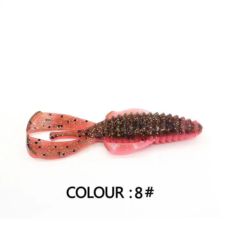 PVC fishing soft bait lure in two sizes with multiple colour variations for freshwater and saltwater angling