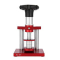 Watch repair spiral cap presser tool with twenty plastic moulds for back cover pressing