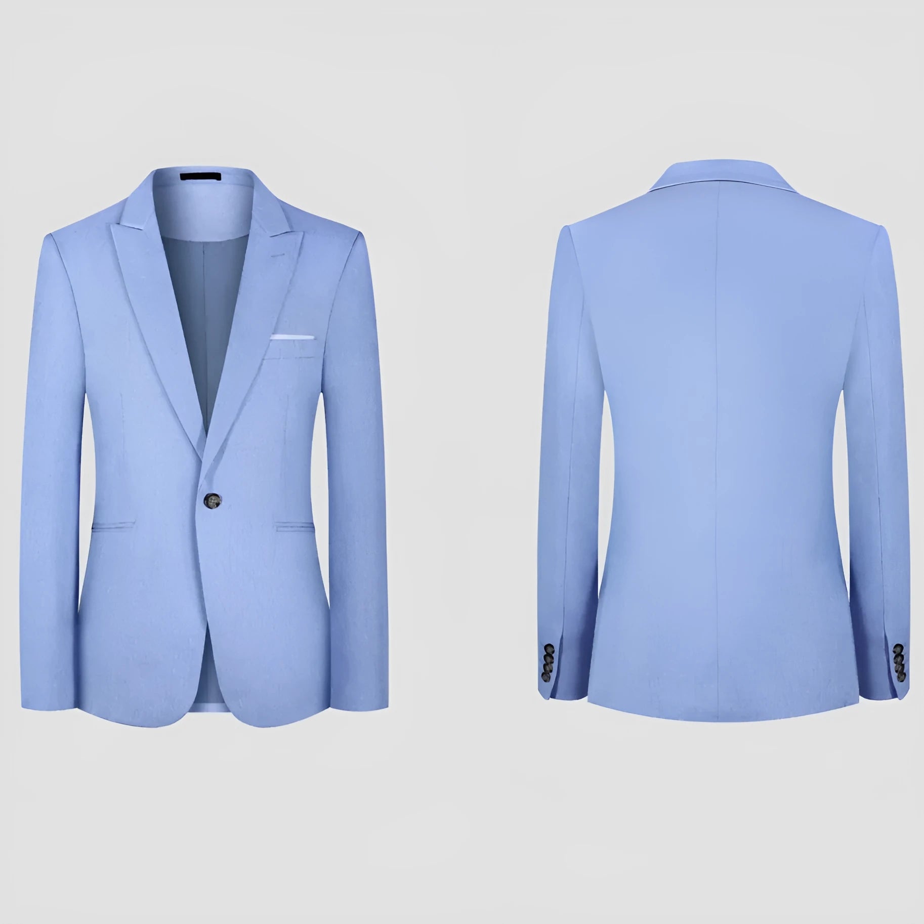 Men's light blue casual western style suit jacket for spring summer wear