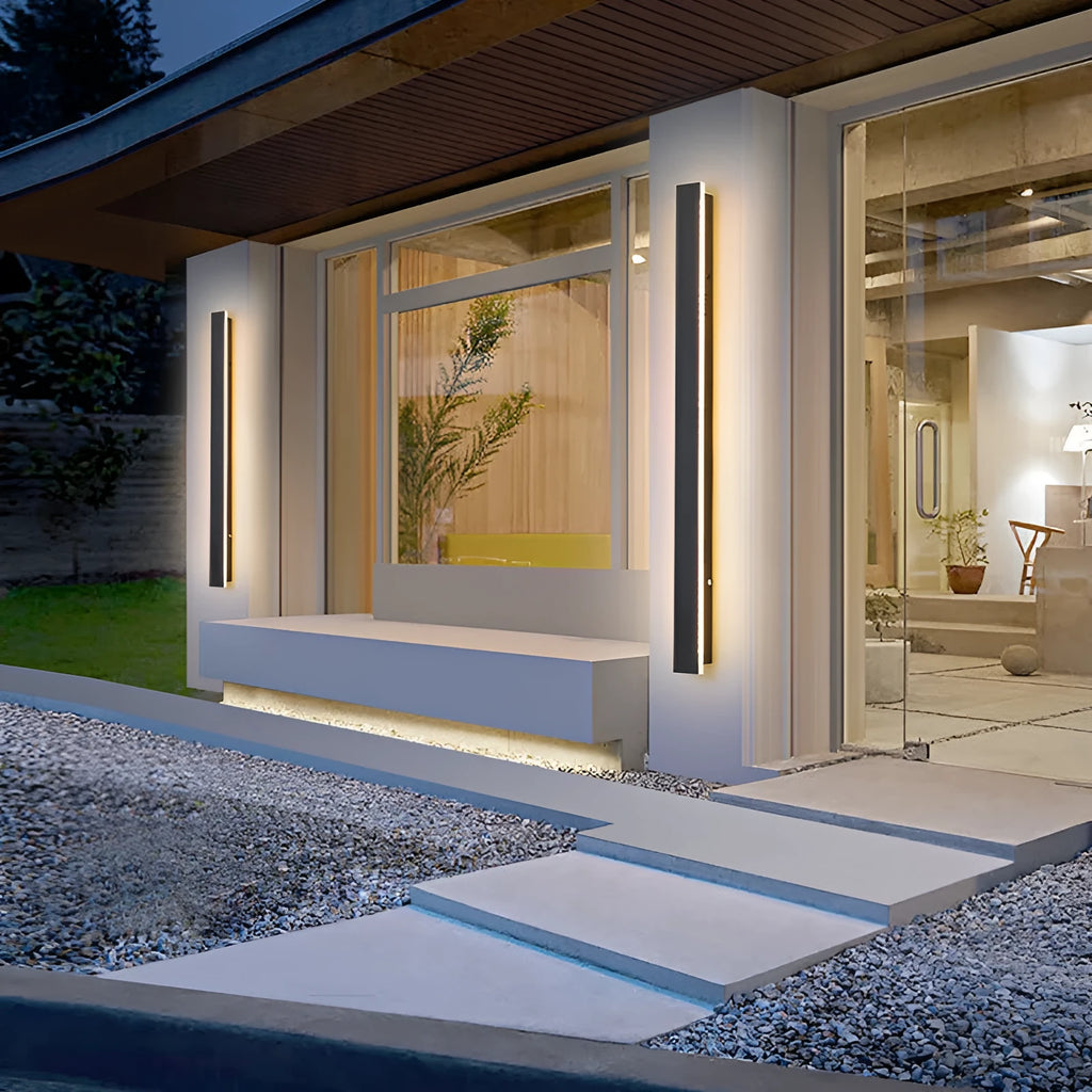150cm outdoor LED strip wall lamp with wrought iron shell and IP65 waterproof rating