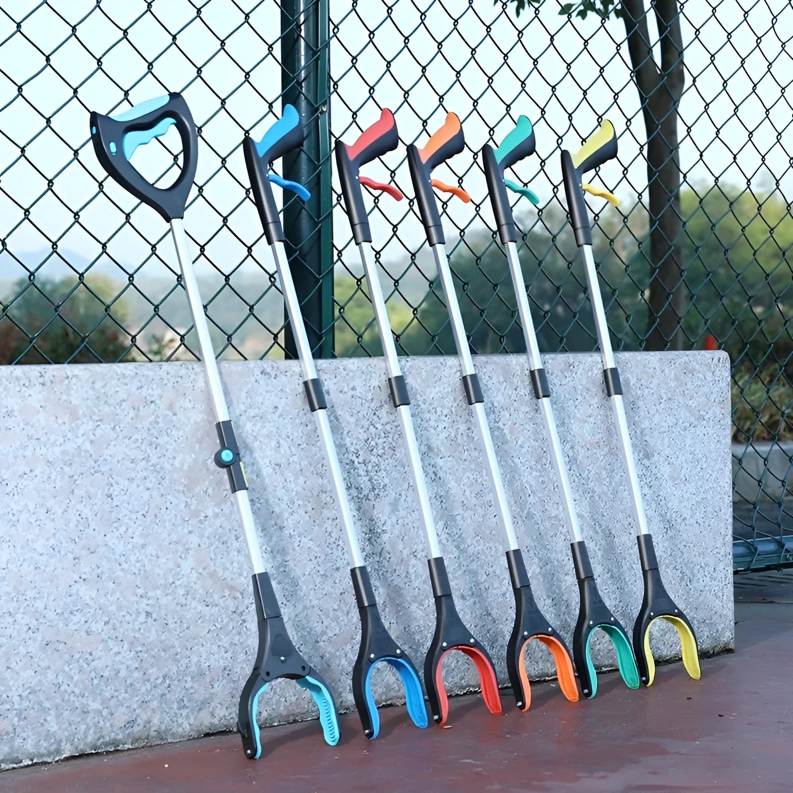 Trash folder artifact sewer pliers in blue, green, orange, red, yellow, and blue lighting colours