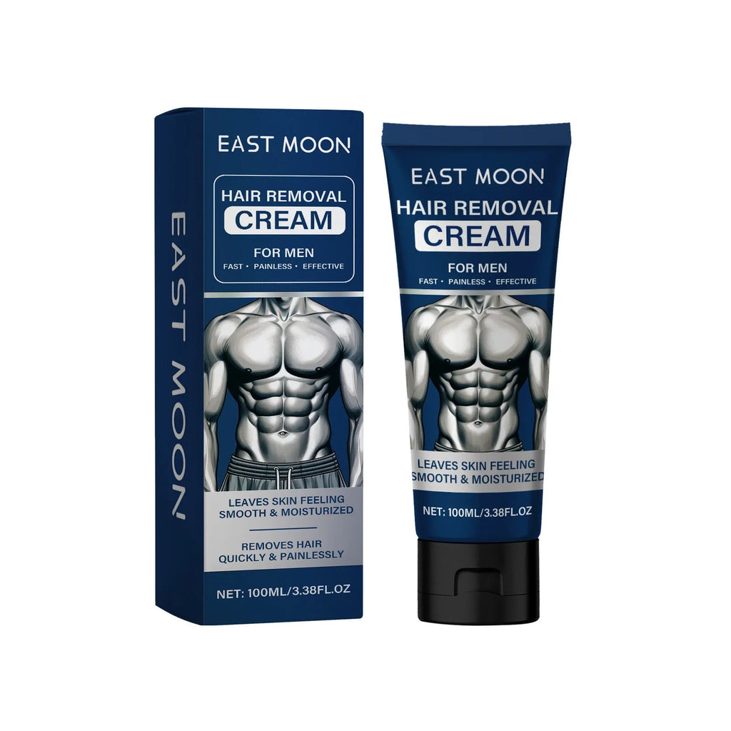 Men's hair removal cream tube for beard armpit hand and leg depilation 100ml mild formula