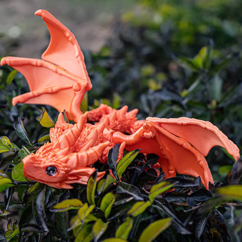 PLA plastic flying dragon wing decoration measuring 25x16x3cm in multiple colour finishes
