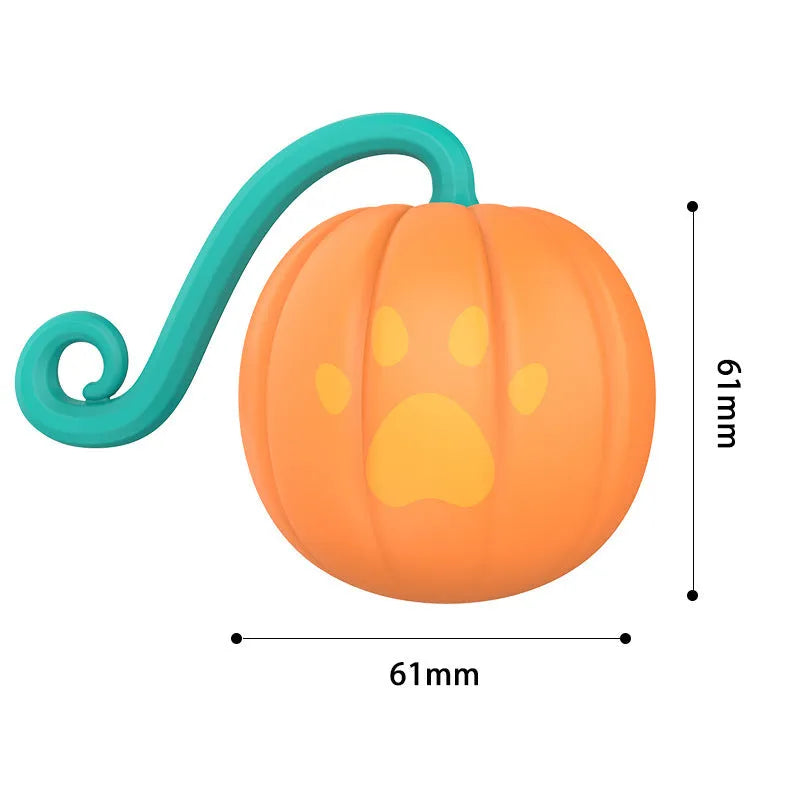 Electric luminous cat teasing ball toy in watermelon green colour with automatic movement