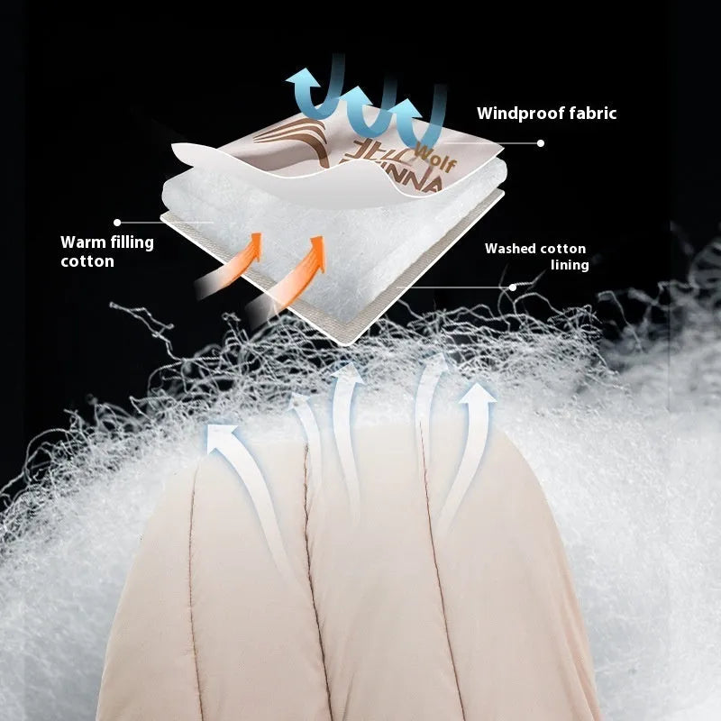 Double sleeping bag in coffee gray with envelope structure for two-person camping