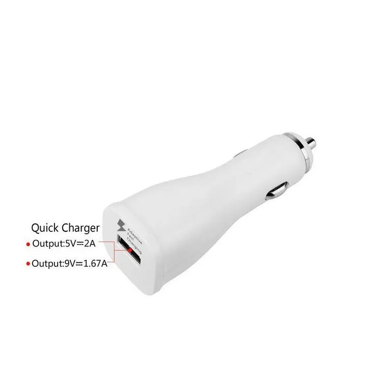 QC30 fast car charger with Quick Charge 2.0 USB port for vehicle mobile phone charging