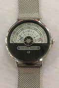 Men's quartz fashion watch with 40mm round dial, 30M waterproof rating, and choice of gold or silver alloy case