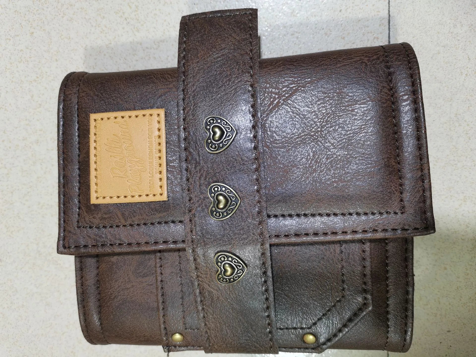 A7 brown retro notebook with leather-style buckle and loose-leaf binding