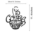 Black wrought iron English letters silhouette wall decoration with simple modern styling