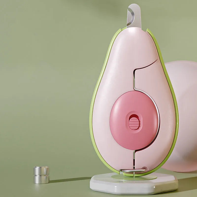 Professional LED pet nail clipper for small dogs and cats in green, pink, and white.