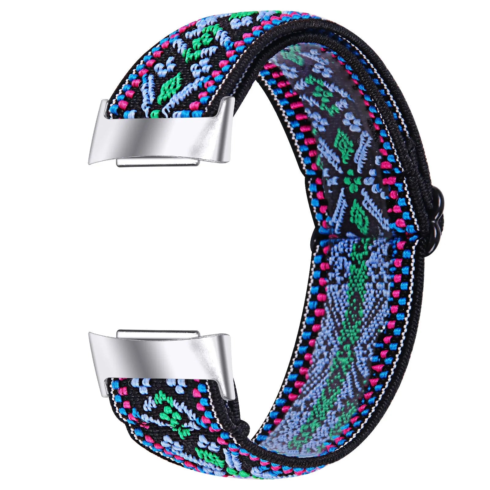 Printed elastic watch strap for Fitbit Charge 6 in multiple colour options