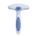 Azure light blue stainless steel double-row pet comb for dog grooming