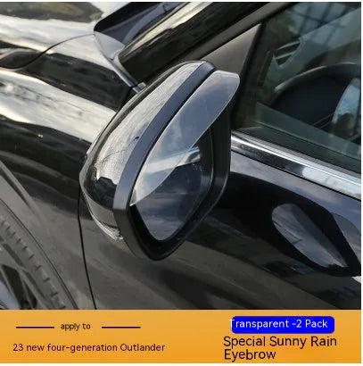 23 new Outlander window deflectors in Black Warrior and translucent finishes for rain protection