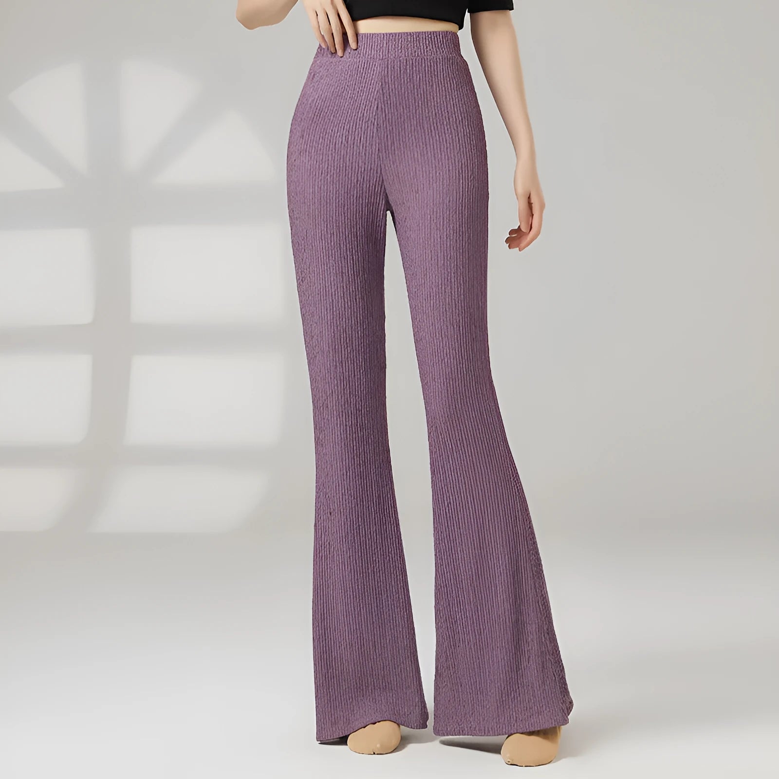 Classical dance practice body training pant for adult females in solid colour polyester fabric