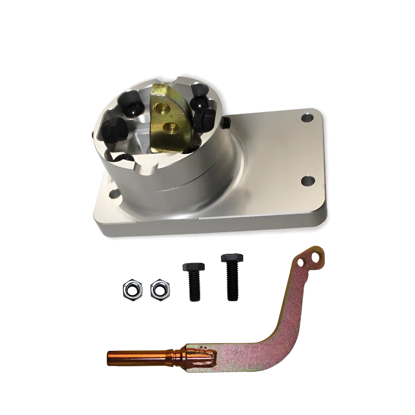 Silver aluminium alloy short shift lever for Horton vehicle gear shifter replacement