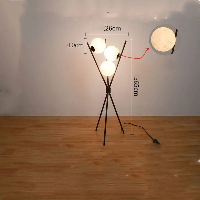 Minimalist Scandinavian LED table lamp with iron frame and acrylic shade, three colour light options