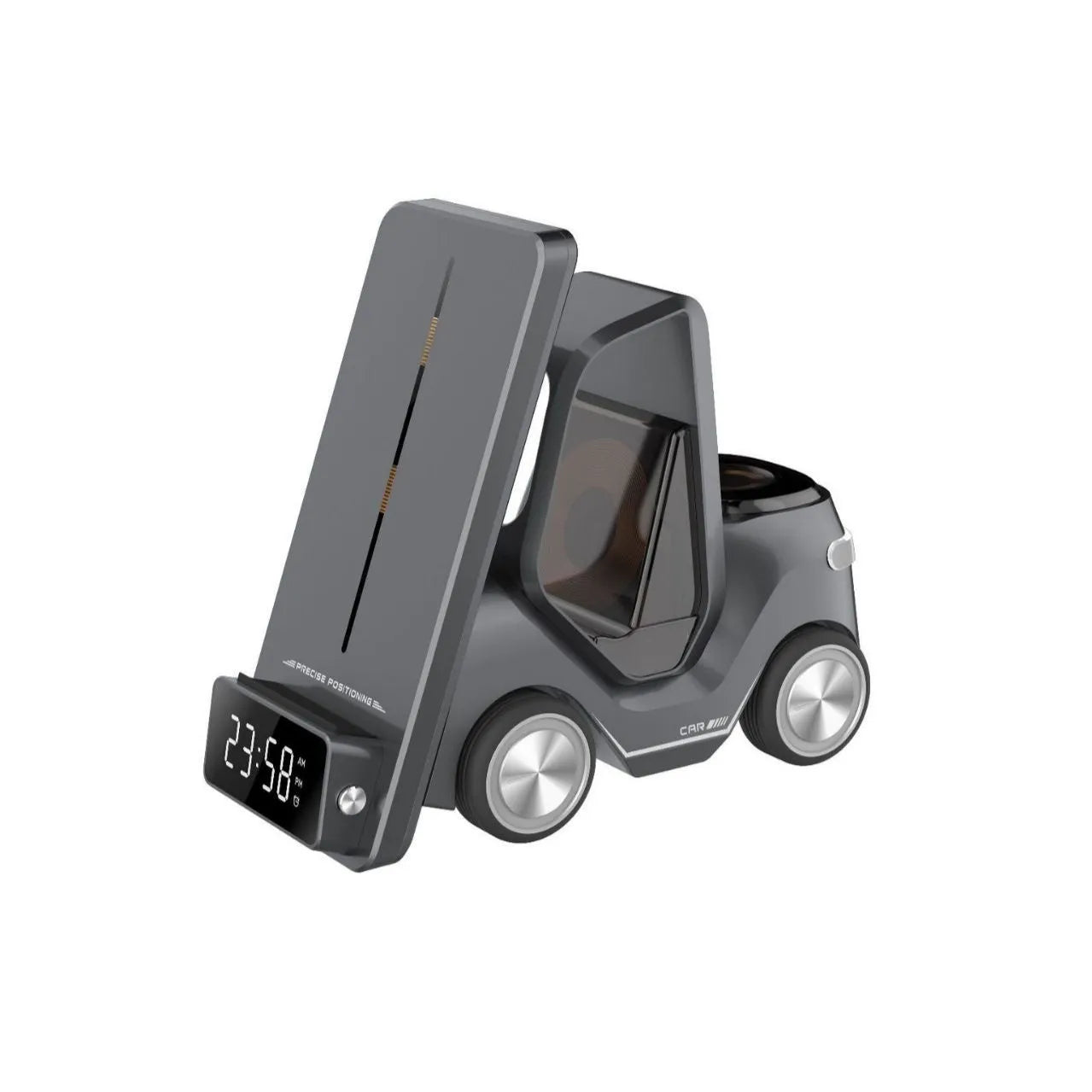 Three-in-one 15W wireless charging bracket in grey, white, yellow or orange colours