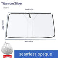 Car double ring front shield sun shade with titanium silver NC fabric for heat insulation