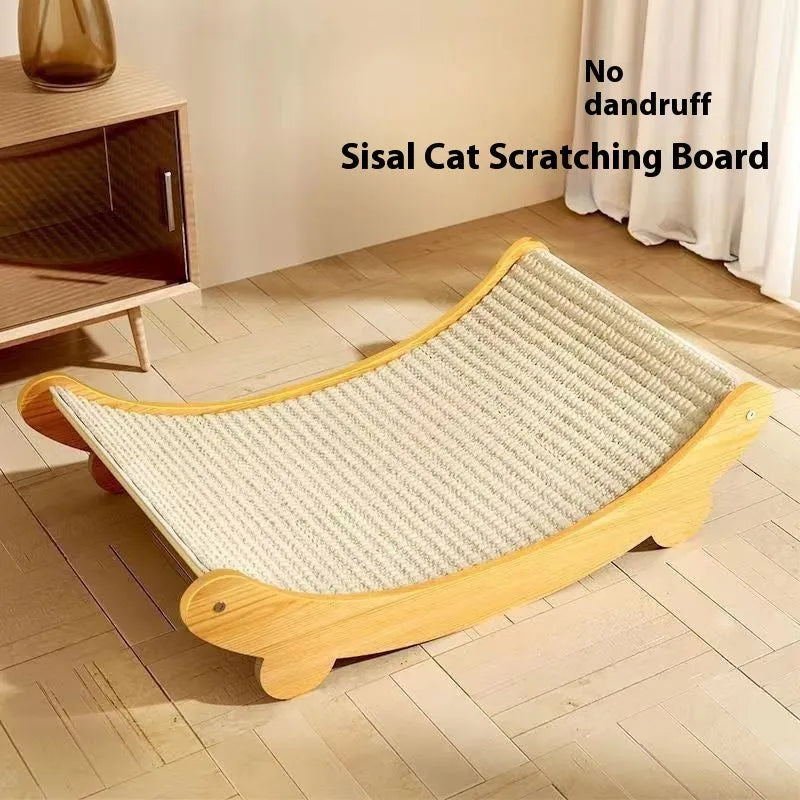 Sisal cat scratch board with natural fibre surface in pastoral style, small and large size options