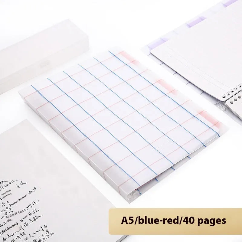 Refillable loose spiral notebook with PP cover in pastel cookie design, A5 and B5 size options shown