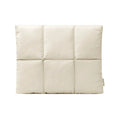 Soft fluffy polyester laptop sleeve for 13-15.6 inch devices in black or khaki with visible sewing thread