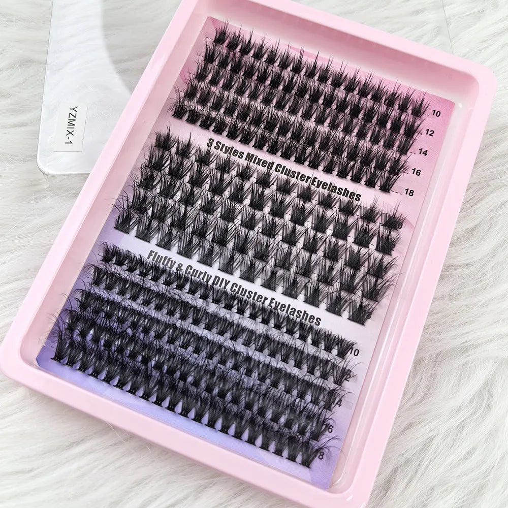 Large capacity false eyelash box with mixed styling options and five specification choices
