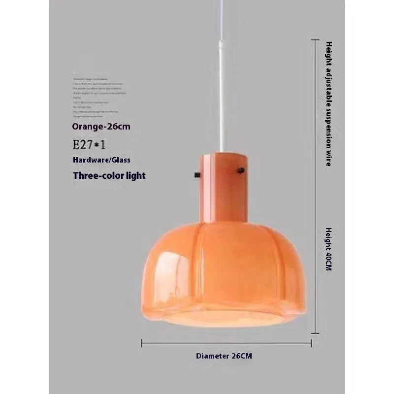 Medieval style glass bud pendant chandelier light fitting in a retro design