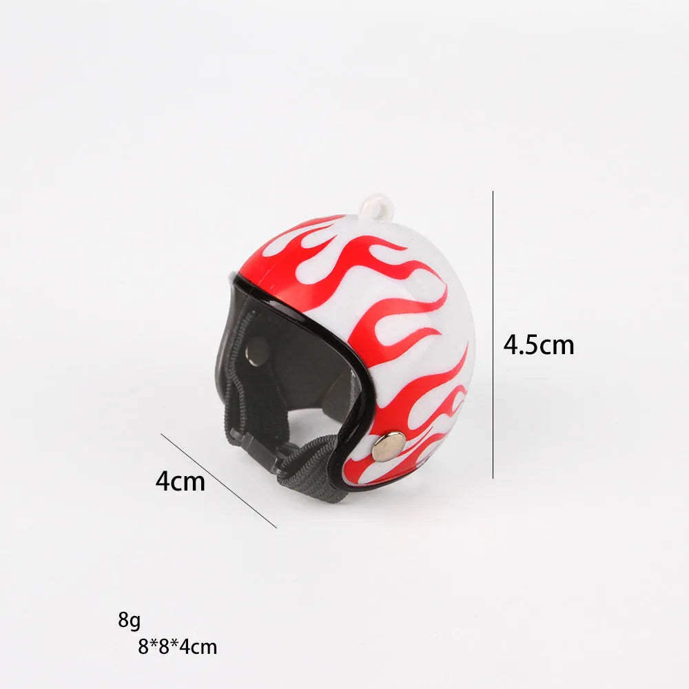 Adjustable plastic chicken helmet for small pet protection with elastic bands and sponge lining