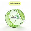 Parrot running wheel toy in plastic with transparent, green, orange, grey, and purple colour options