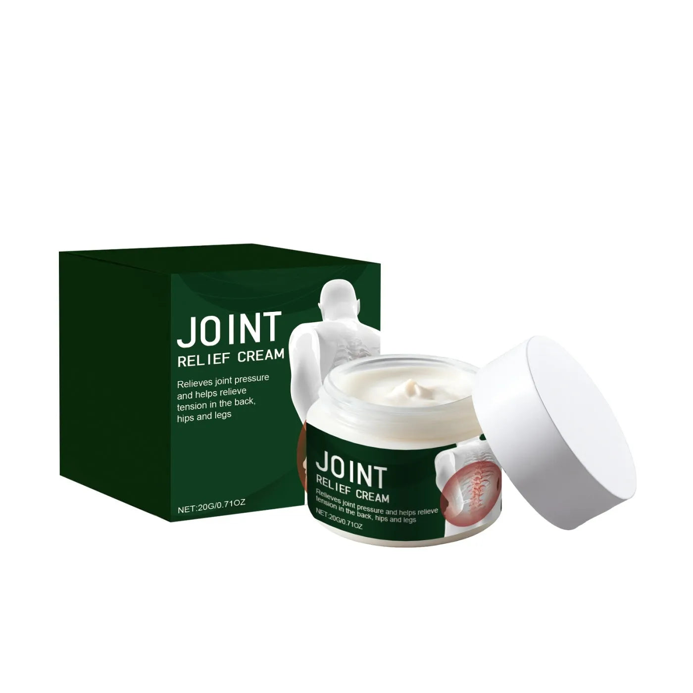 20g tube of Gentle Application Care Body Relief Cream with mint, arnica, capsicum, and frankincense ingredients