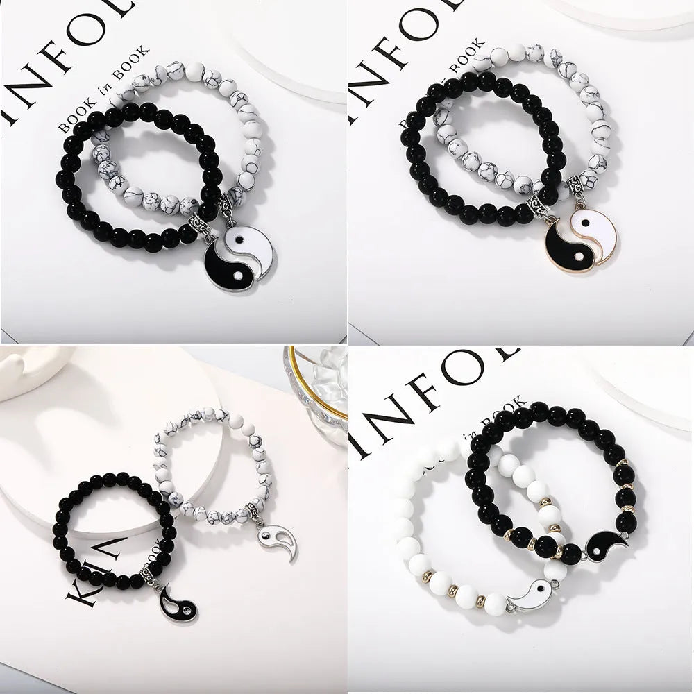 Alloy eight-diagram shaped appetizer bracelet with electroplated finish.