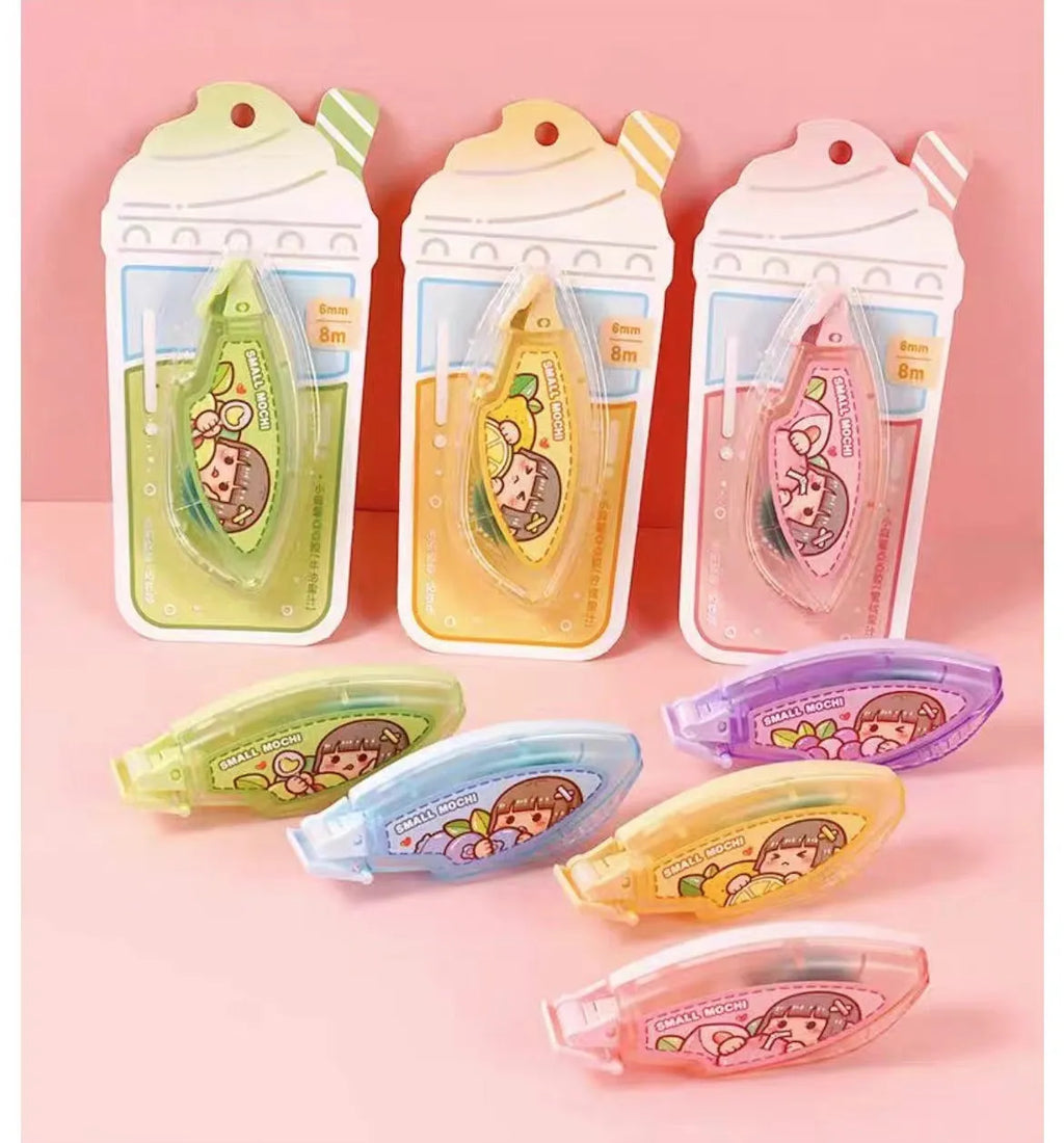 Dotting glue adhesive in five fruit juice colours with card packaging