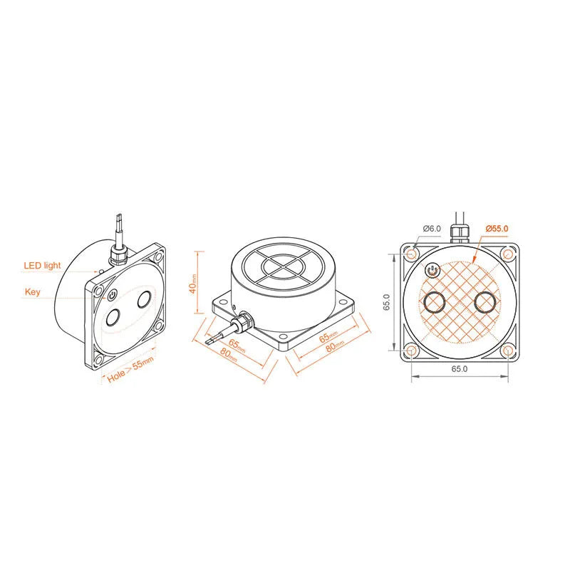 Moray ME201W wireless fluid level monitor sensor for water and fuel tanks with mobile app remote control.