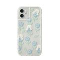 Transparent TPU phone case with original cartoon animal and flower painted pattern for Apple iPhone