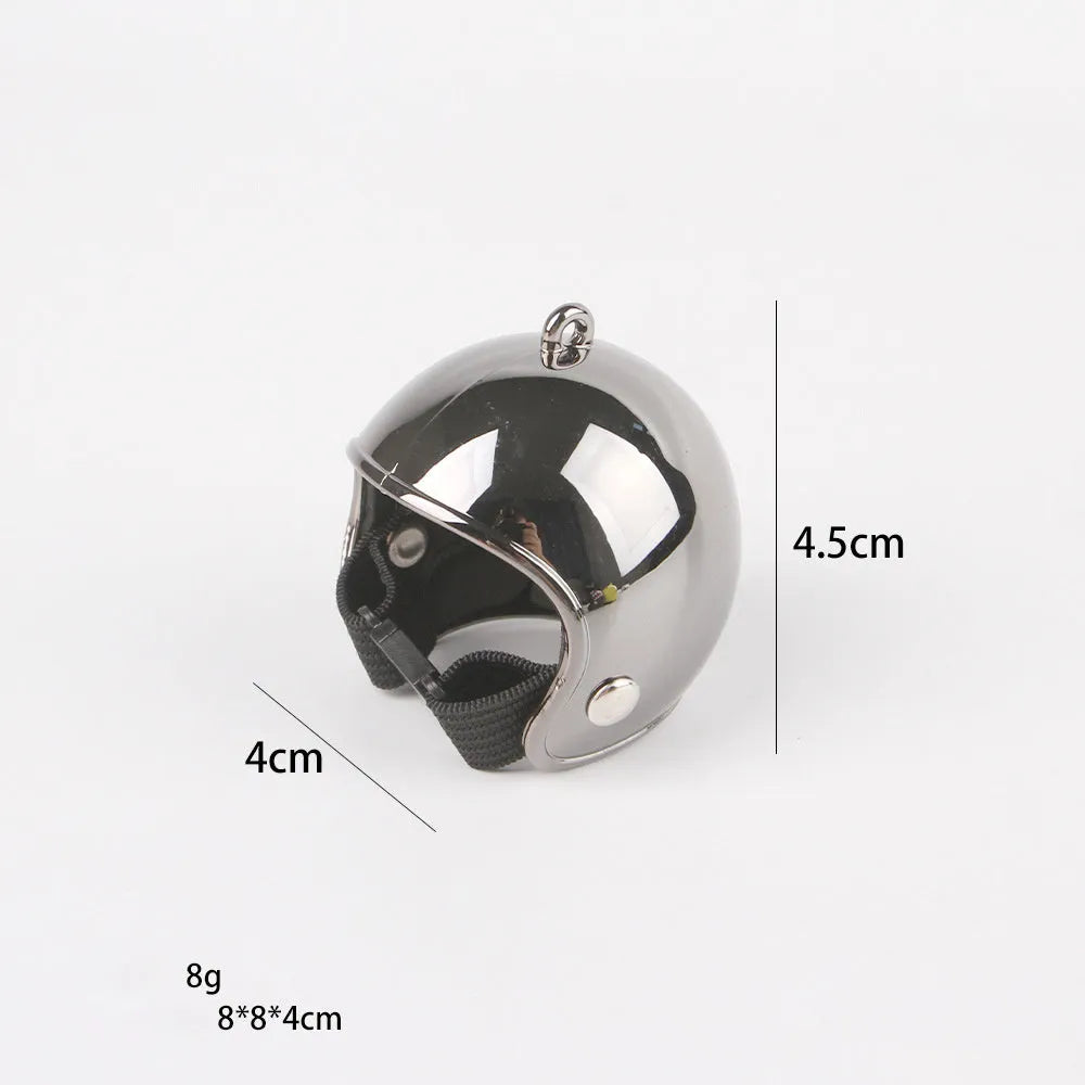 Adjustable plastic chicken helmet for small pet protection with elastic bands and sponge lining