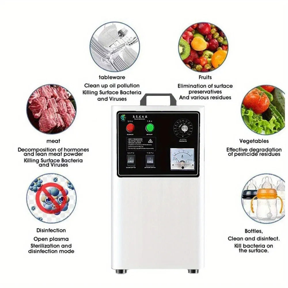 Commercial stainless steel ozone generator machine for fruit and vegetable disinfection