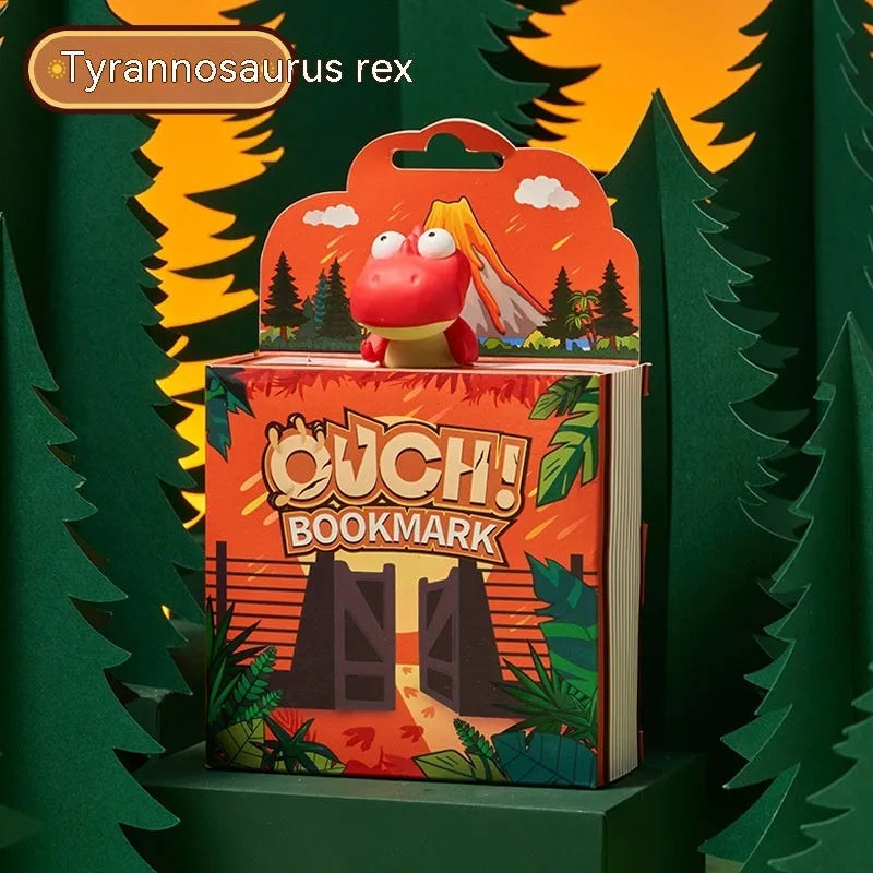 Dinosaur series cultural creative bookmark with Tyrannosaurus Rex cartoon design for pupils