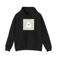 Black loose fit men's hoodie with drop shoulders and a front kangaroo pocket